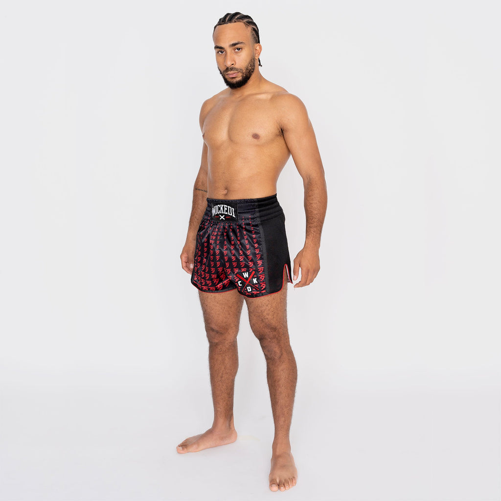 Muay Thai Short Infinit Noir Rouge
