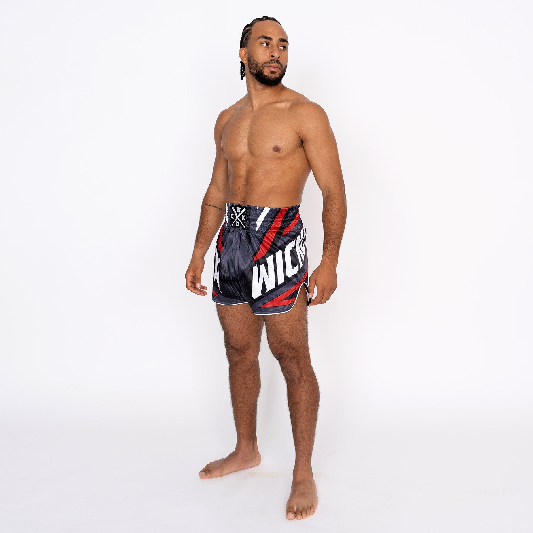 Muay Thai Short District Gris Rouge