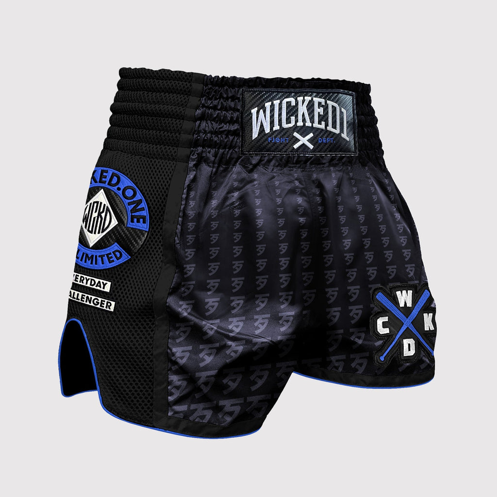 Muay Thai Short Infinit Noir Bleu