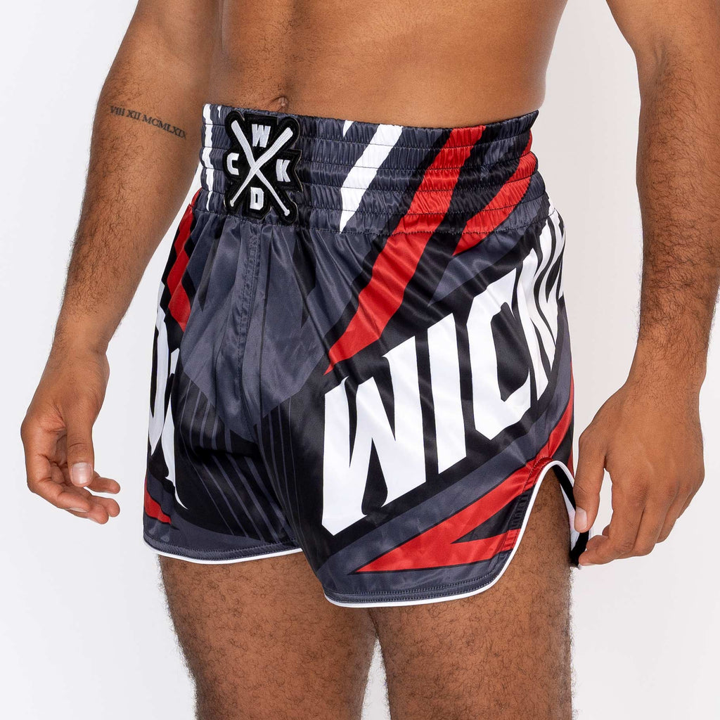 Muay Thai Short District Gris Rouge