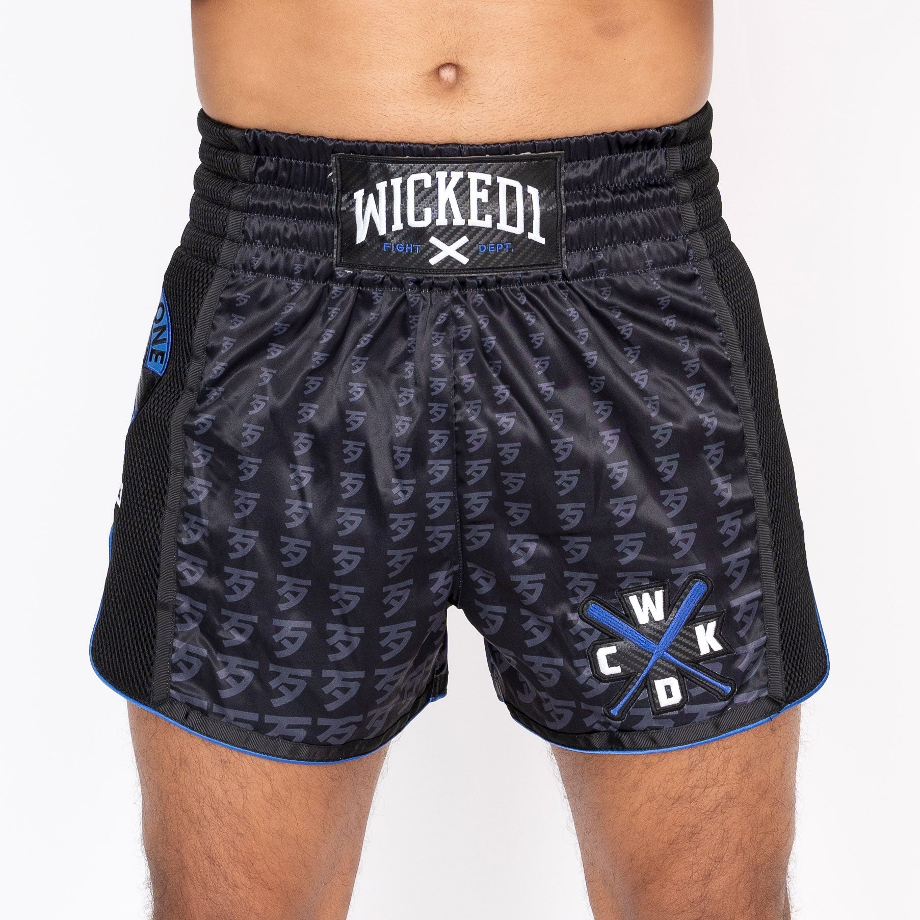 Muay Thai Short Infinit Noir Bleu