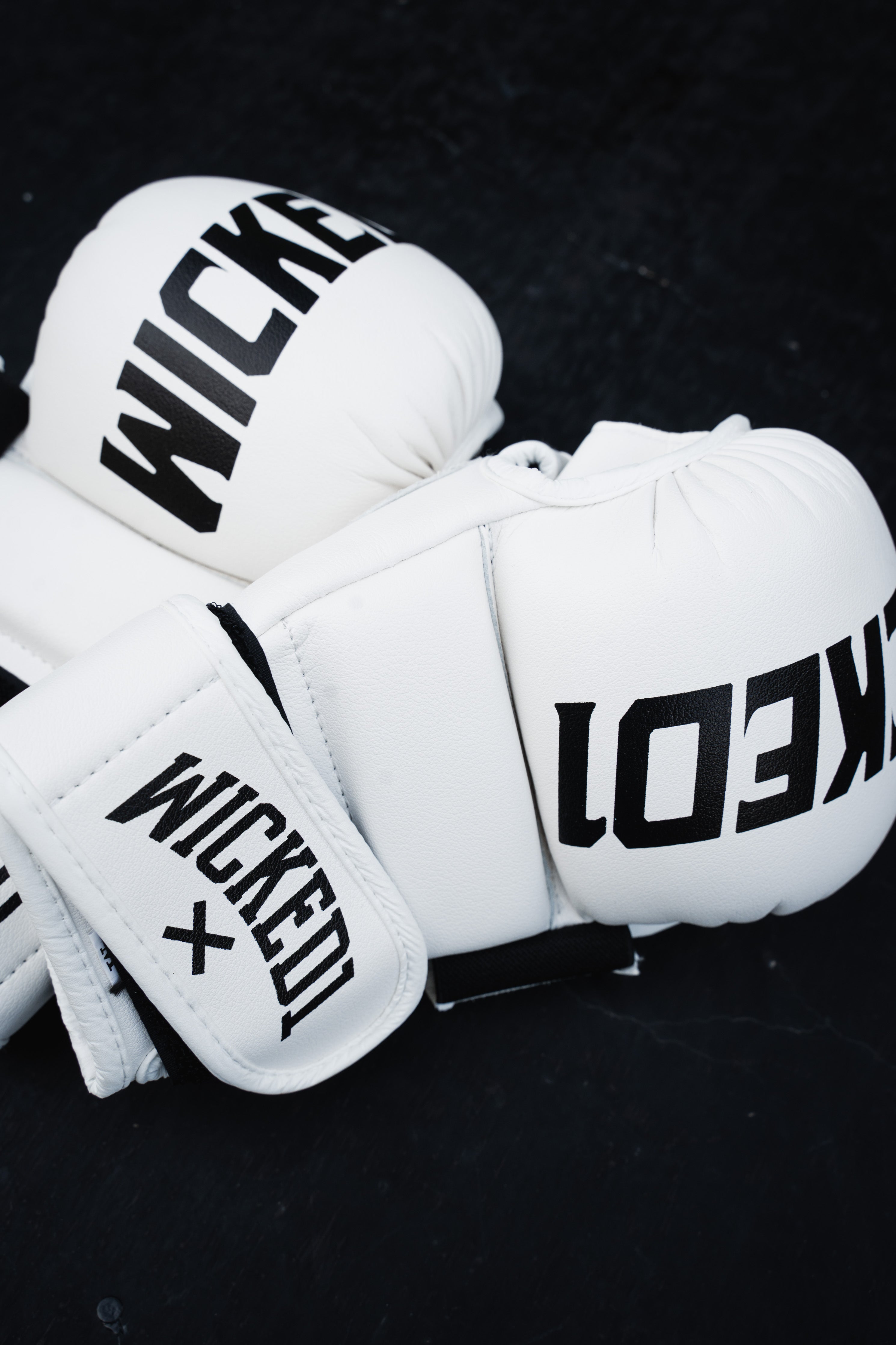 Gants De Competition MMA White Black