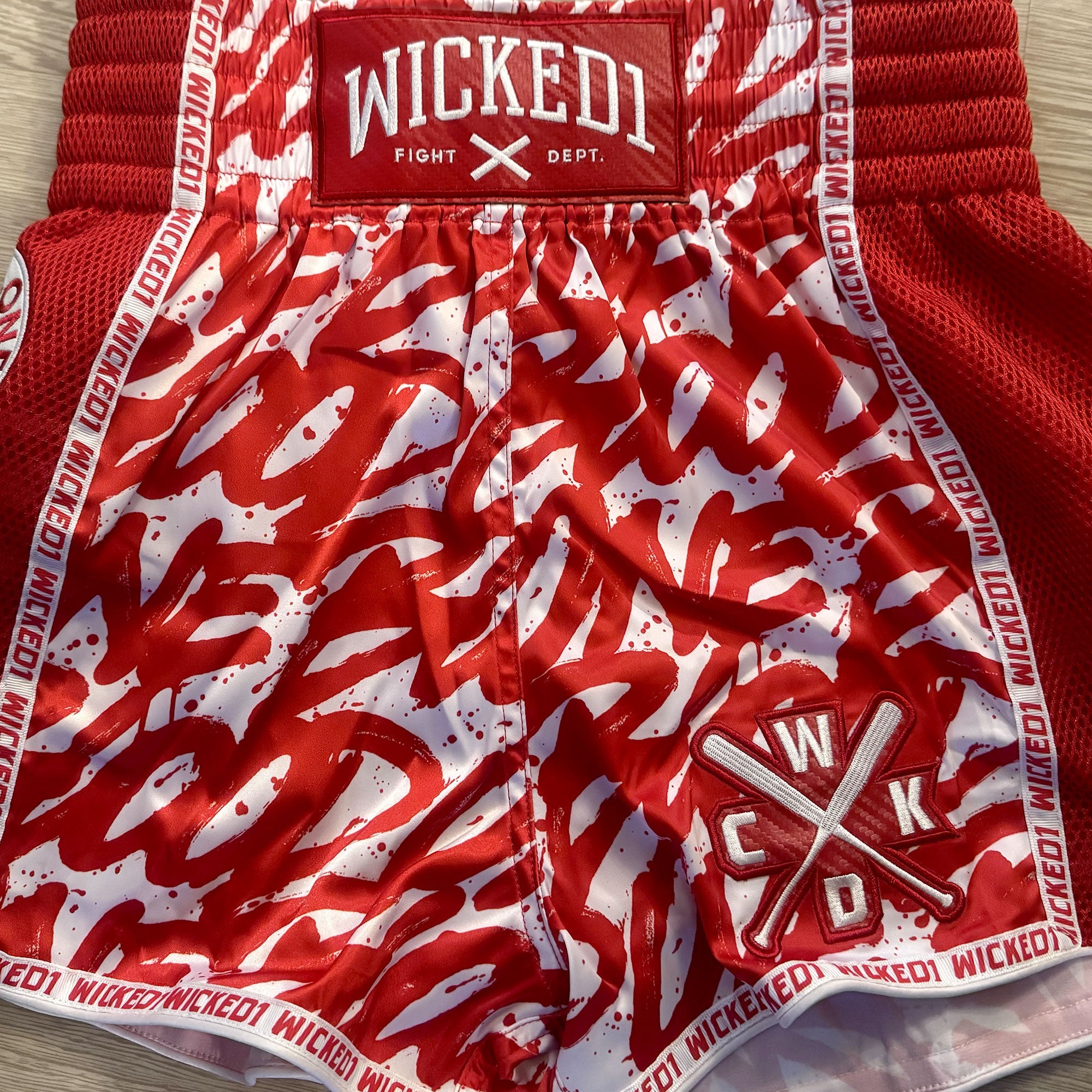 Muay Thai Short One Blood Rouge Blanc