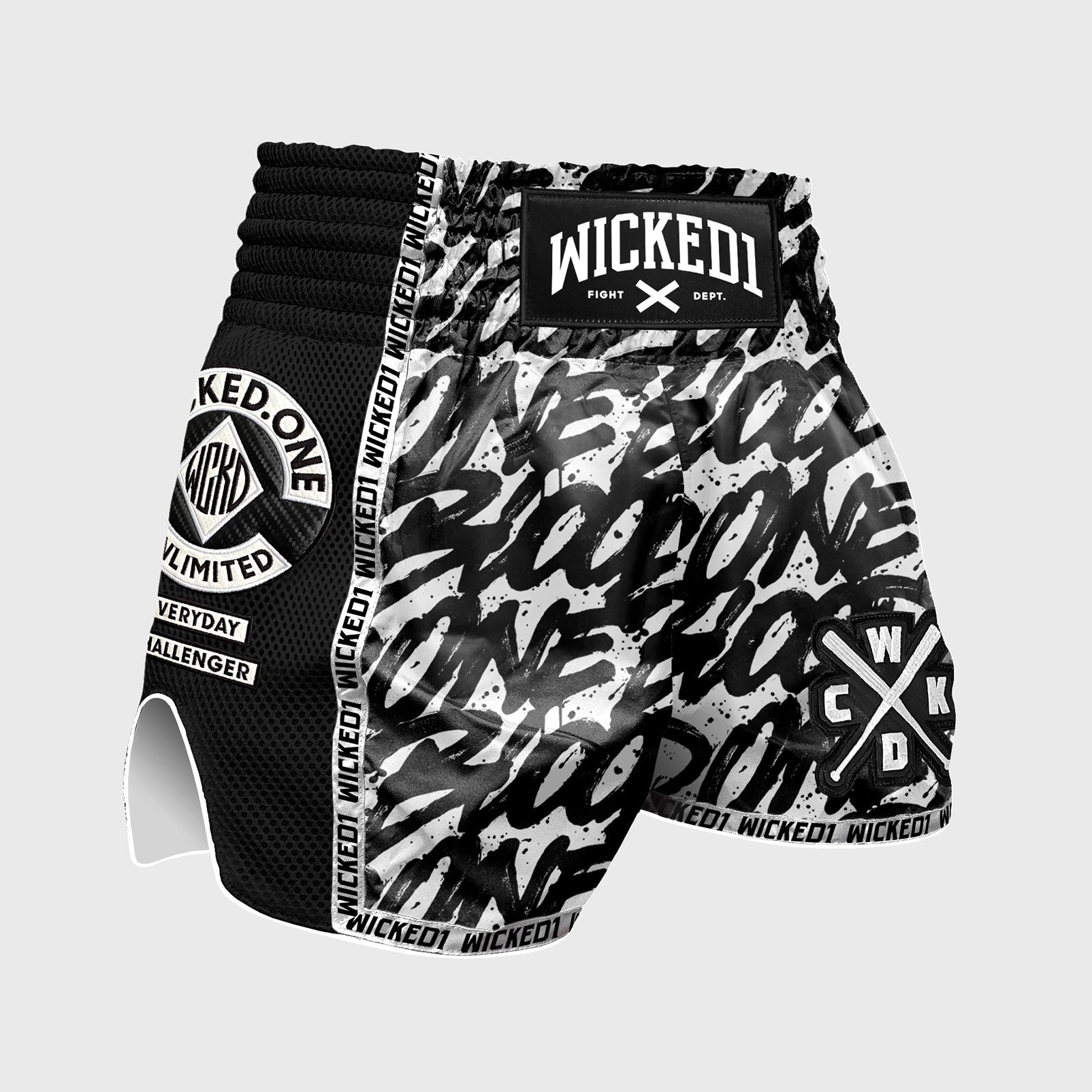 Muay Thai Short One Blood Noir Blanc