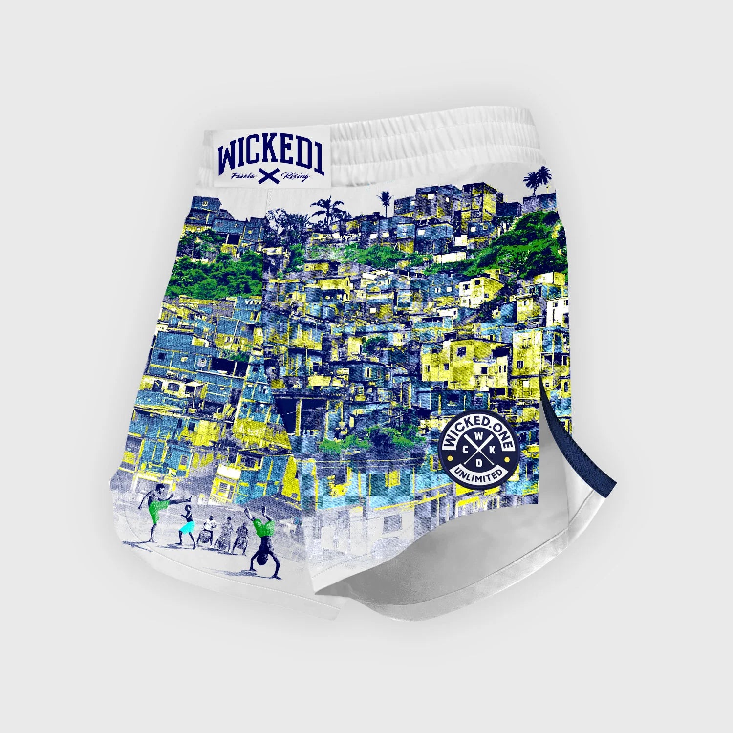 MMA Short Element Favela Rising Blanc