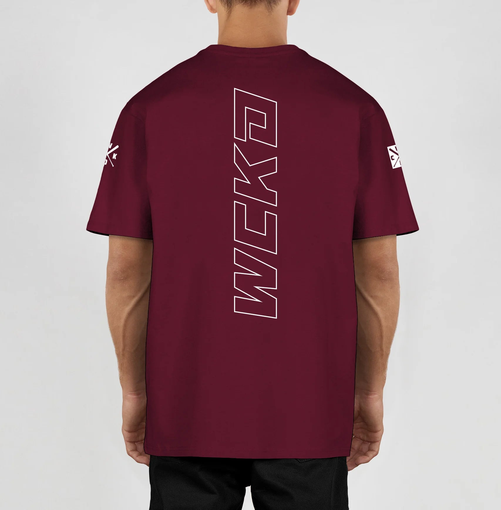 T Shirt Oversize Raw Bordeau