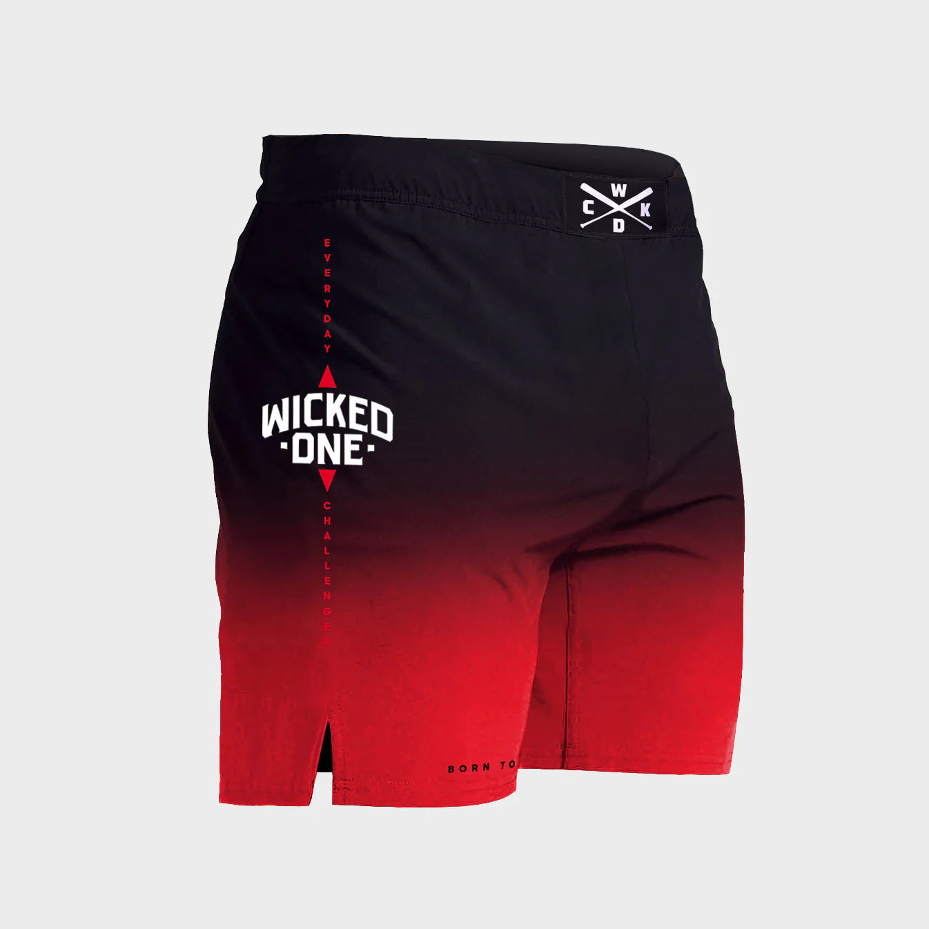 MMA Short Court Ghost Noir Rouge