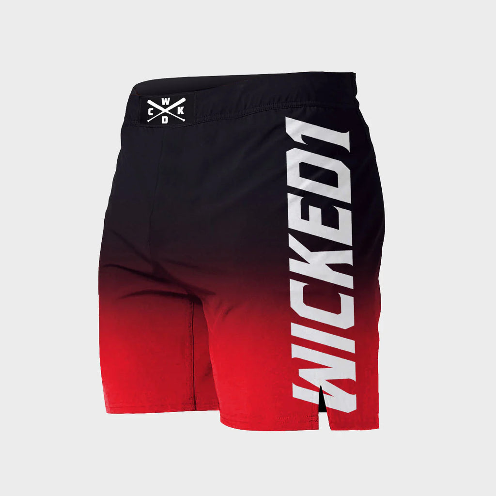 MMA Short Court Ghost Noir Rouge