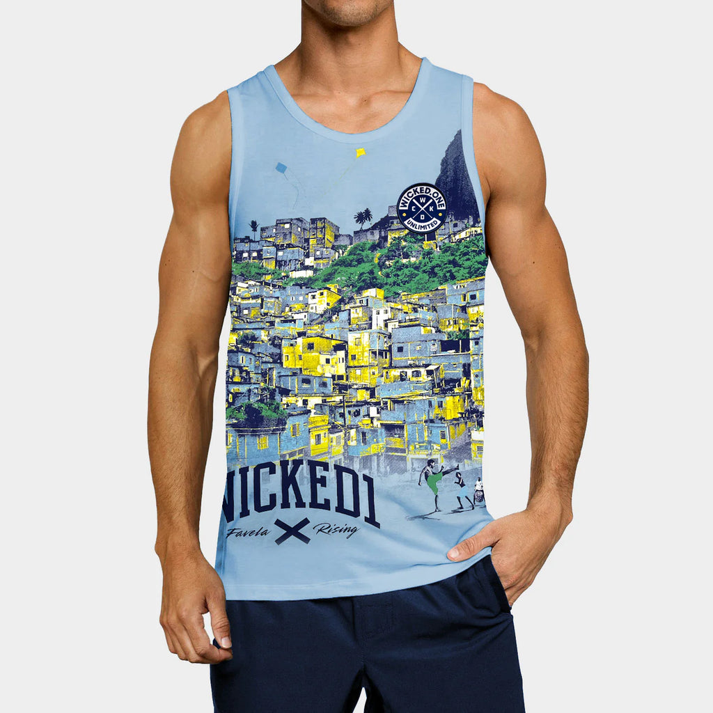 Debardeur Favela Rising Bleu Ciel