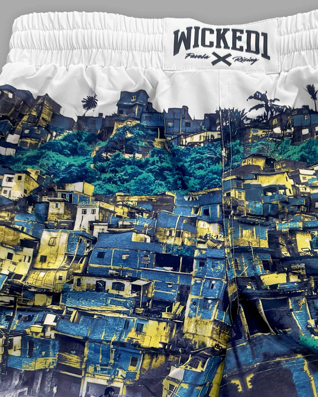 MMA Short Element Favela Rising Blanc